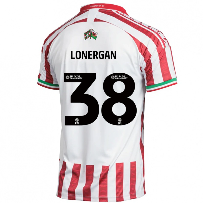Danxen Kinderen Riley Lonergan #38 Rood Wit Uitshirt Uittenue 2025/26 T-Shirt België