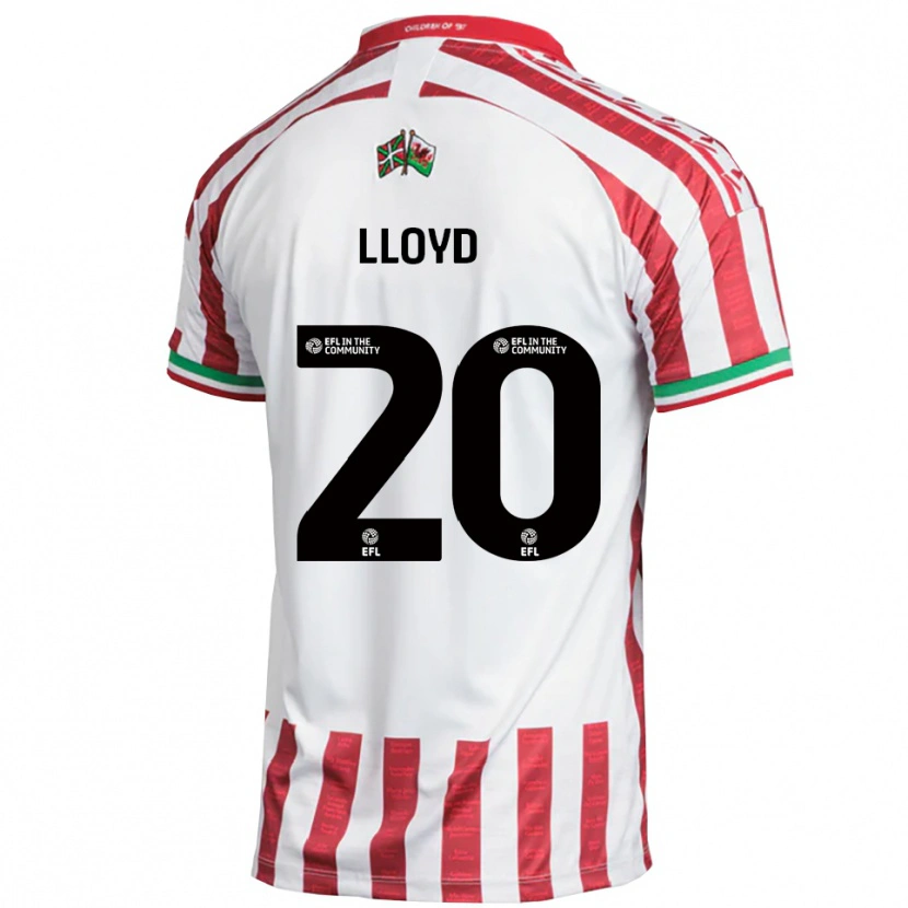 Danxen Kinderen Ben Lloyd #20 Rood Wit Uitshirt Uittenue 2025/26 T-Shirt België