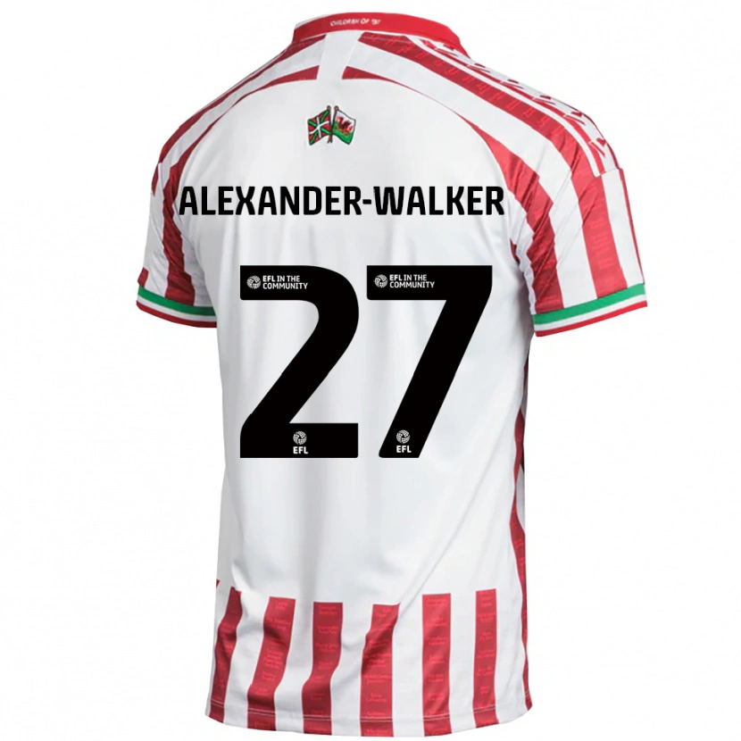 Danxen Kinderen Moses Alexander-Walker #27 Rood Wit Uitshirt Uittenue 2025/26 T-Shirt België