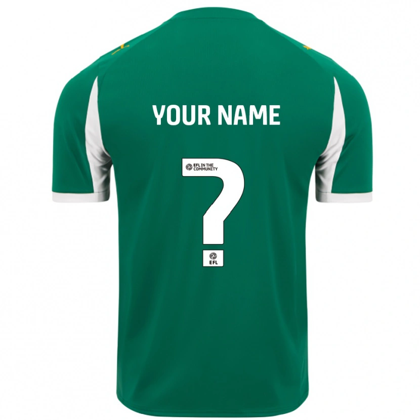 Danxen Kinderen Uw Naam #0 Groen Wit Uitshirt Uittenue 2025/26 T-Shirt België
