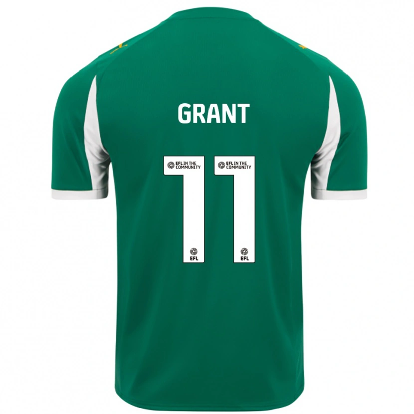 Danxen Kinderen Conor Grant #11 Groen Wit Uitshirt Uittenue 2025/26 T-Shirt België