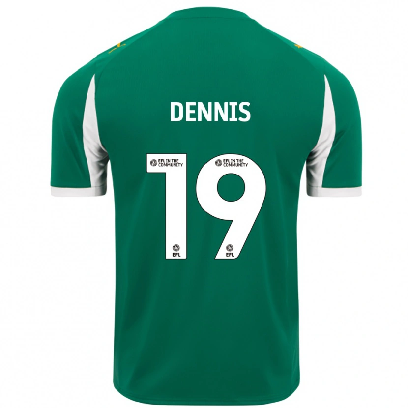 Danxen Kinderen Matthew Dennis #19 Groen Wit Uitshirt Uittenue 2025/26 T-Shirt België
