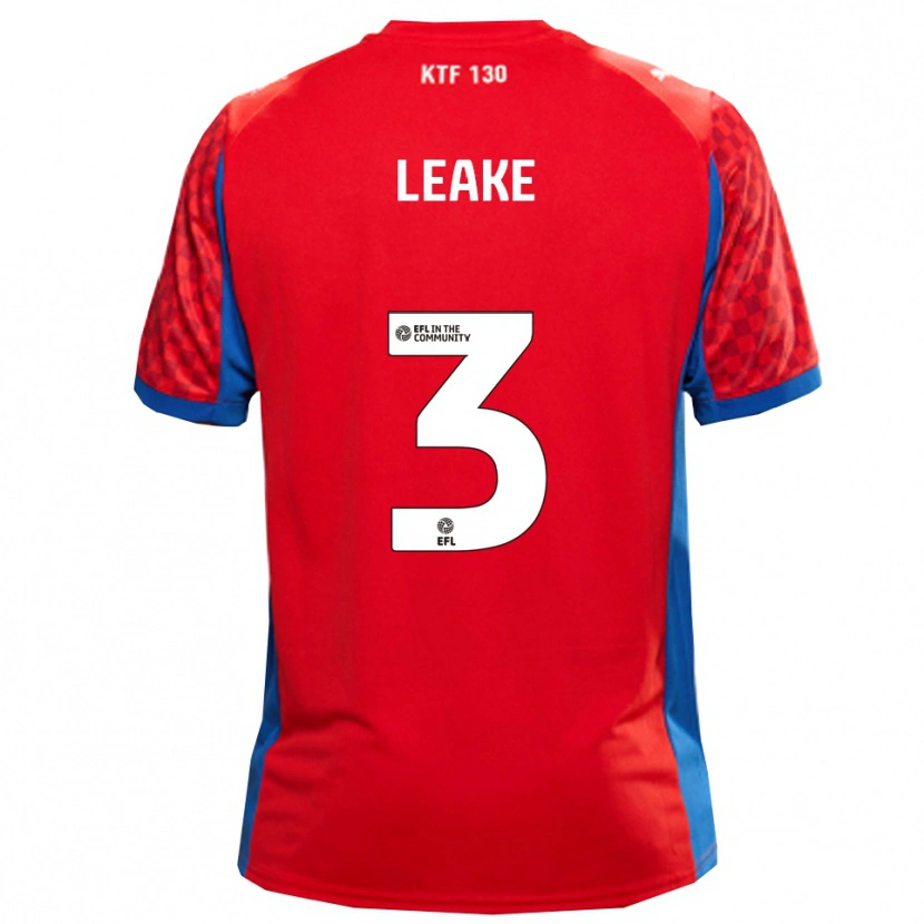 Danxen Kinderen Jake Leake #3 Rood Blauw Uitshirt Uittenue 2025/26 T-Shirt België