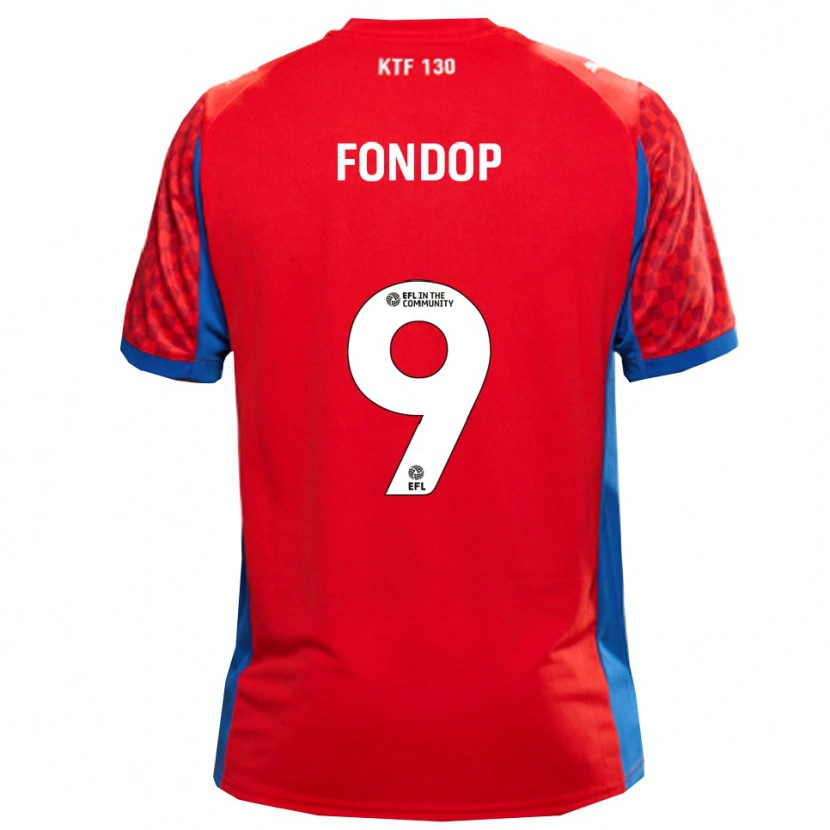 Danxen Kinderen Mike Fondop #9 Rood Blauw Uitshirt Uittenue 2025/26 T-Shirt België