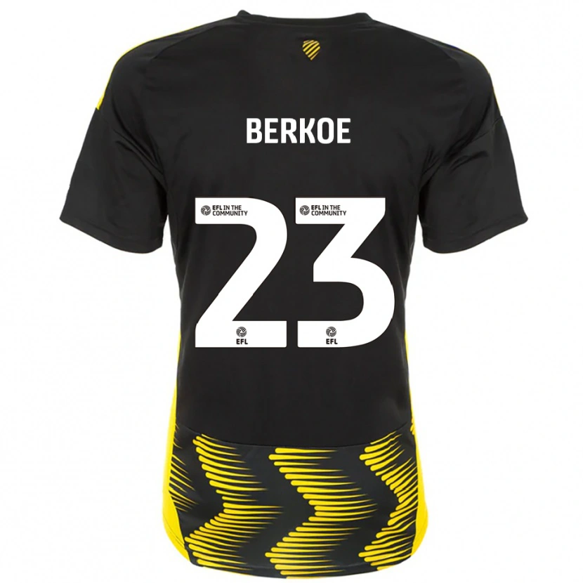 Danxen Kinderen Kevin Berkoe #23 Zwart Geel Uitshirt Uittenue 2025/26 T-Shirt België