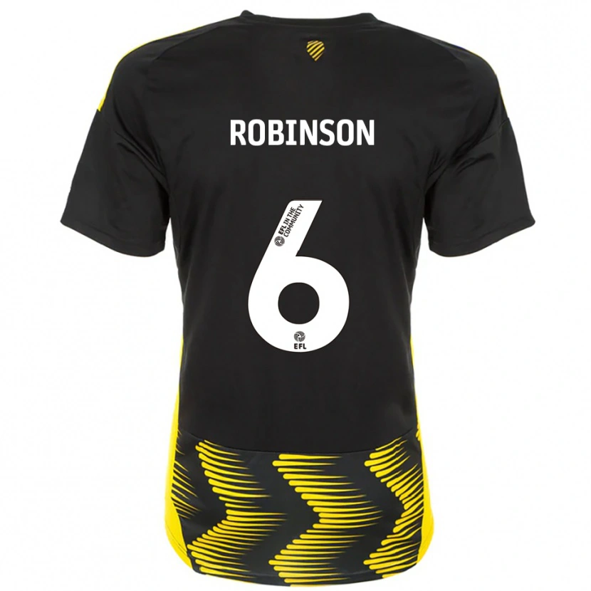 Danxen Kinderen Lily Robinson #6 Zwart Geel Uitshirt Uittenue 2025/26 T-Shirt België