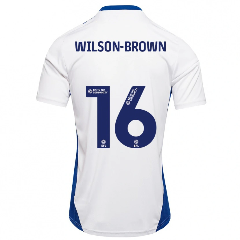 Danxen Kinderen Tom Wilson-Brown #16 Wit Blauw Uitshirt Uittenue 2025/26 T-Shirt België