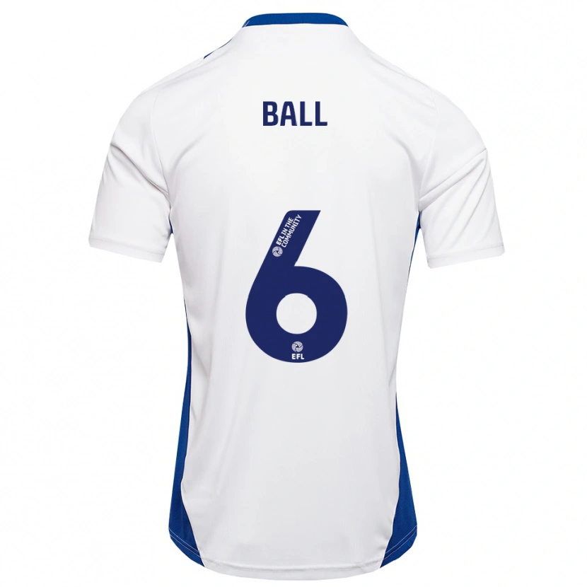 Danxen Kinderen James Ball #6 Wit Blauw Uitshirt Uittenue 2025/26 T-Shirt België