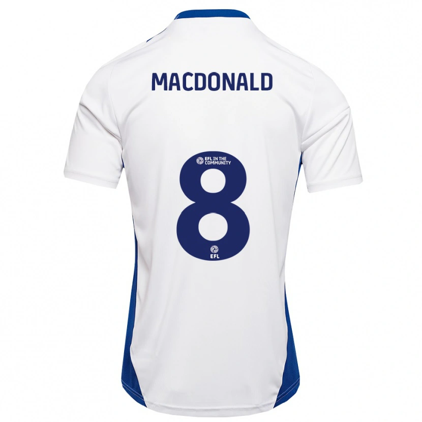 Danxen Kinderen Taylor Macdonald #8 Wit Blauw Uitshirt Uittenue 2025/26 T-Shirt België