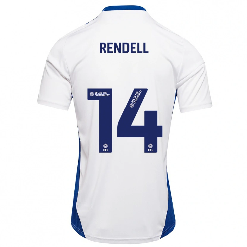Danxen Kinderen Louis Rendell #14 Wit Blauw Uitshirt Uittenue 2025/26 T-Shirt België