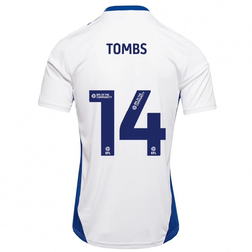 Danxen Kinderen Finlay Tombs #14 Wit Blauw Uitshirt Uittenue 2025/26 T-Shirt België