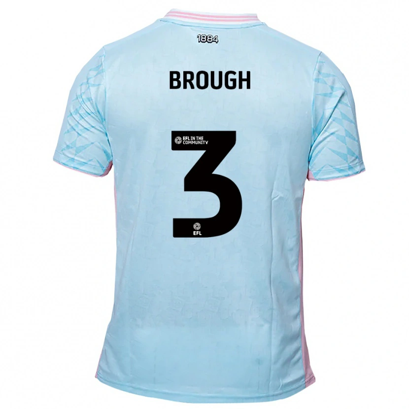 Danxen Kinderen Patrick Brough #3 Hemelsblauw Roze Uitshirt Uittenue 2025/26 T-Shirt België
