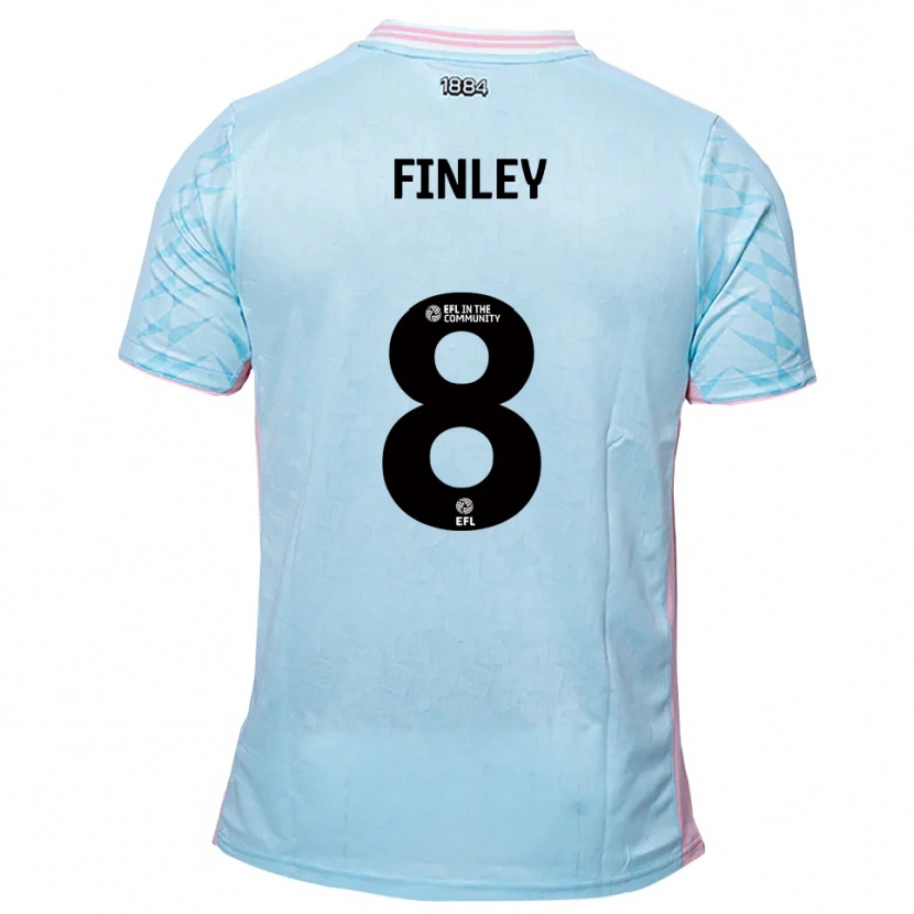 Danxen Kinderen Sam Finley #8 Hemelsblauw Roze Uitshirt Uittenue 2025/26 T-Shirt België