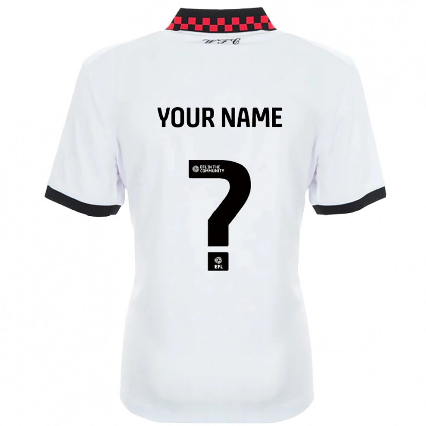 Danxen Kinderen Uw Naam #0 Wit Zwart Uitshirt Uittenue 2025/26 T-Shirt België