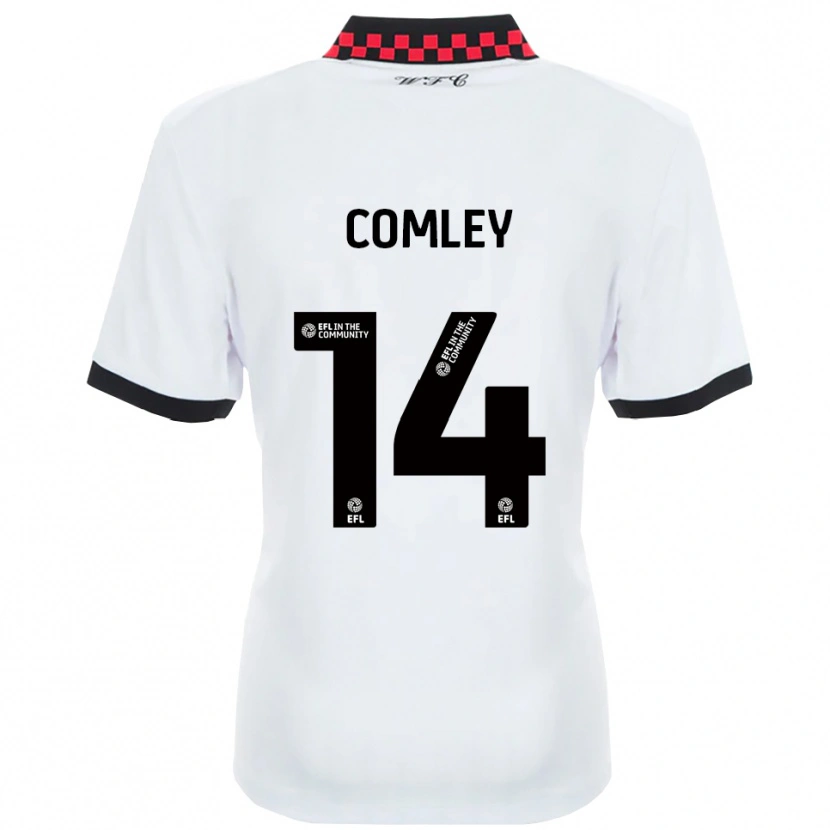Danxen Kinderen Brandon Comley #14 Wit Zwart Uitshirt Uittenue 2025/26 T-Shirt België
