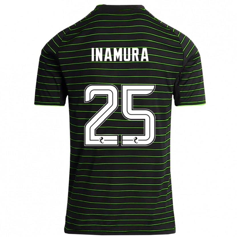 Danxen Kinderen Hayato Inamura #25 Zwart Groen Uitshirt Uittenue 2025/26 T-Shirt België