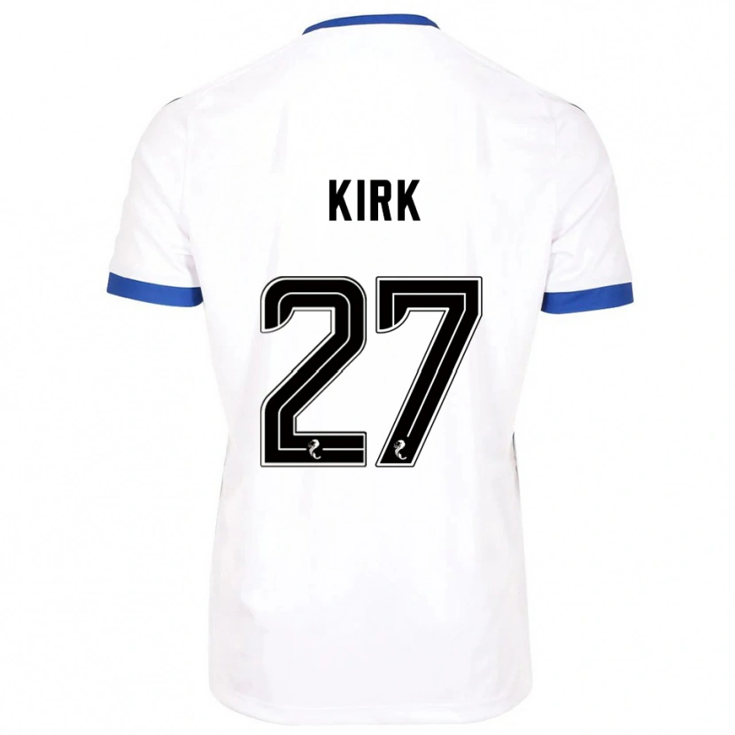 Danxen Kinderen Makenzie Kirk #27 Wit Blauw Uitshirt Uittenue 2025/26 T-Shirt België