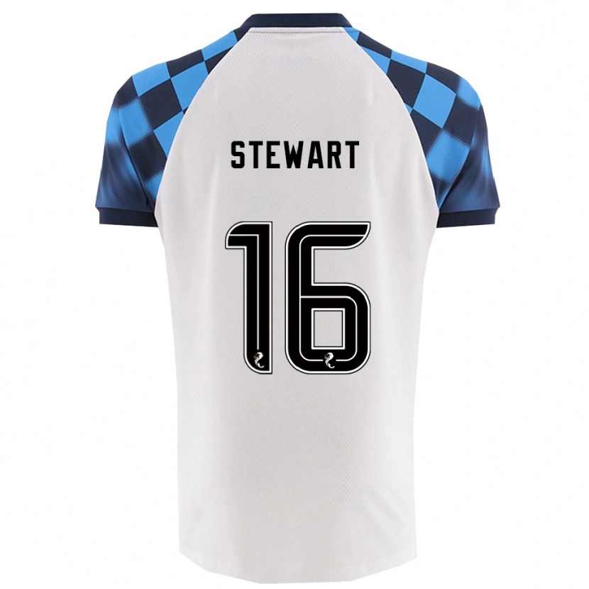 Danxen Kinderen Barney Stewart #16 Wit Hemelsblauw Uitshirt Uittenue 2025/26 T-Shirt België
