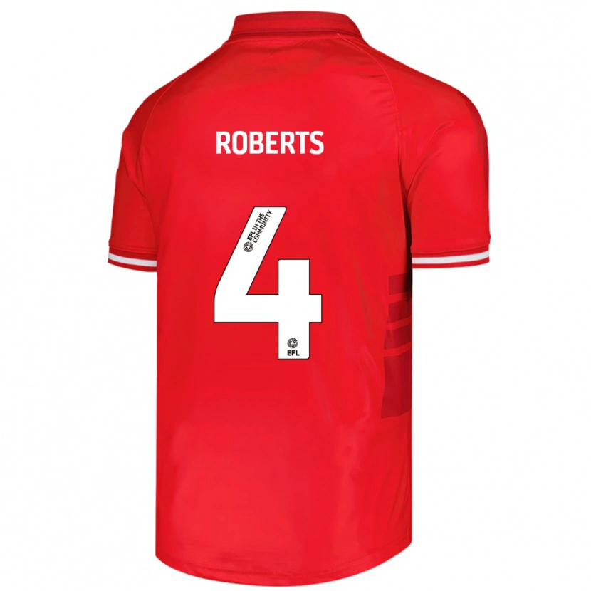 Danxen Heren Marc Roberts #4 Rood Wit Thuisshirt Thuistenue 2025/26 T-Shirt België