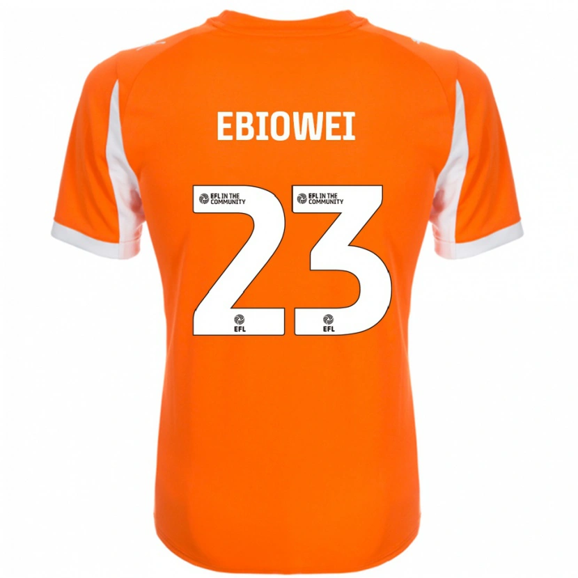 Danxen Heren Malcolm Ebiowei #23 Oranje Wit Thuisshirt Thuistenue 2025/26 T-Shirt België