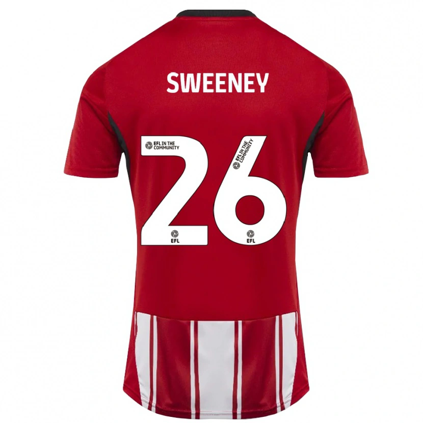 Danxen Heren Pierce Sweeney #26 Rood Wit Zwart Thuisshirt Thuistenue 2025/26 T-Shirt België