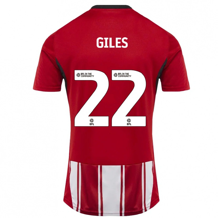 Danxen Heren Olivia Giles #22 Rood Wit Zwart Thuisshirt Thuistenue 2025/26 T-Shirt België