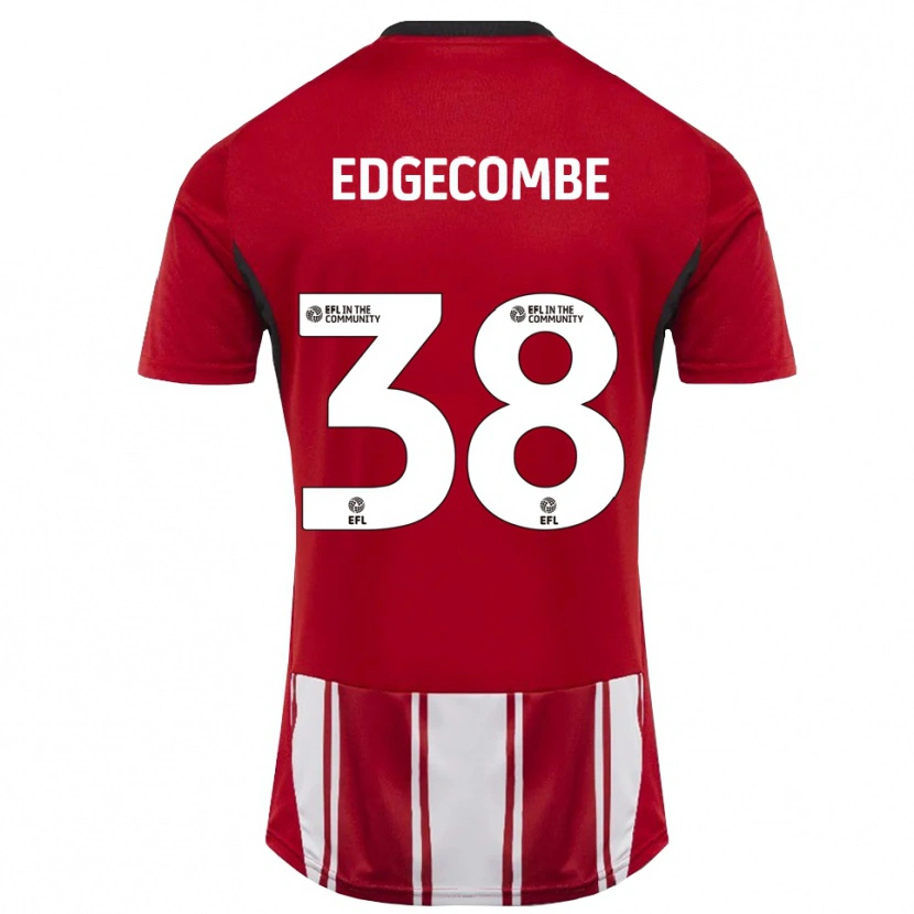 Danxen Heren Max Edgecombe #38 Rood Wit Zwart Thuisshirt Thuistenue 2025/26 T-Shirt België