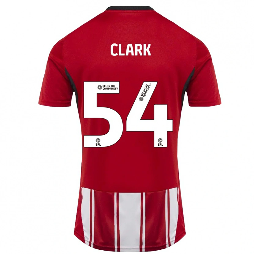 Danxen Heren Max Clark #54 Rood Wit Zwart Thuisshirt Thuistenue 2025/26 T-Shirt België