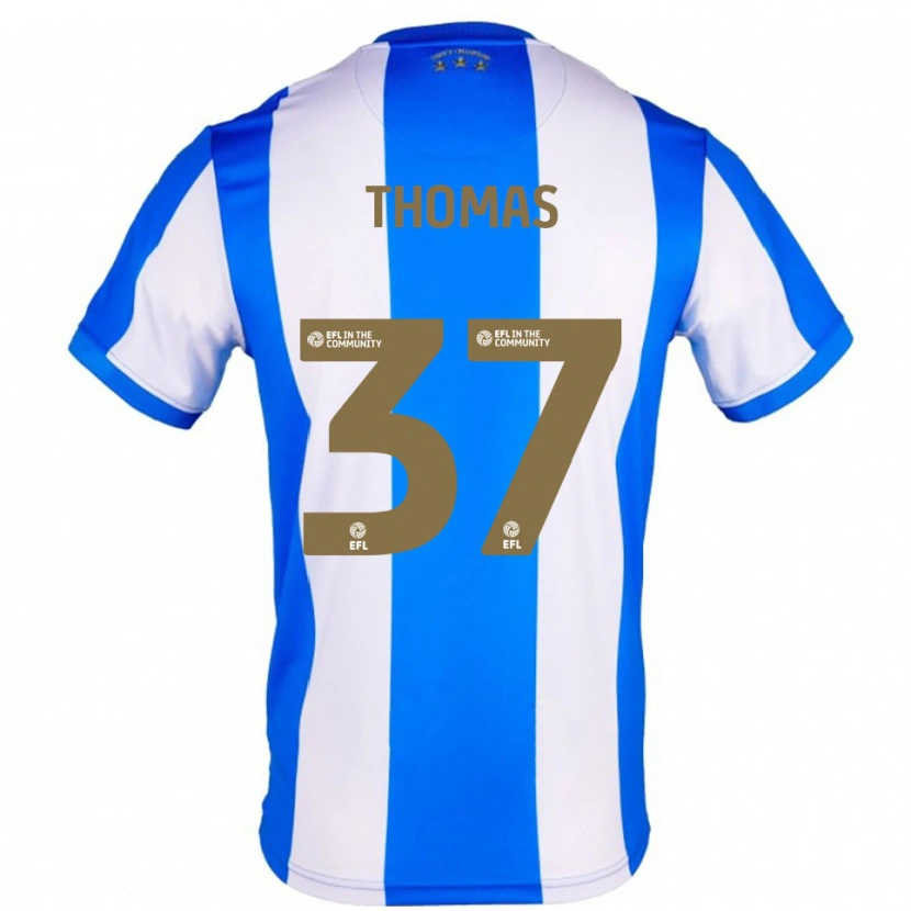 Danxen Heren Peter Thomas #37 Blauw Wit Thuisshirt Thuistenue 2025/26 T-Shirt België