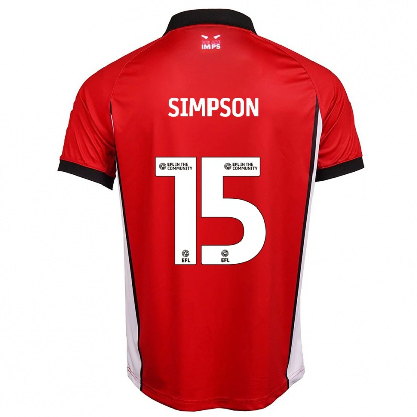 Danxen Heren John Simpson #15 Rood Wit Thuisshirt Thuistenue 2025/26 T-Shirt België