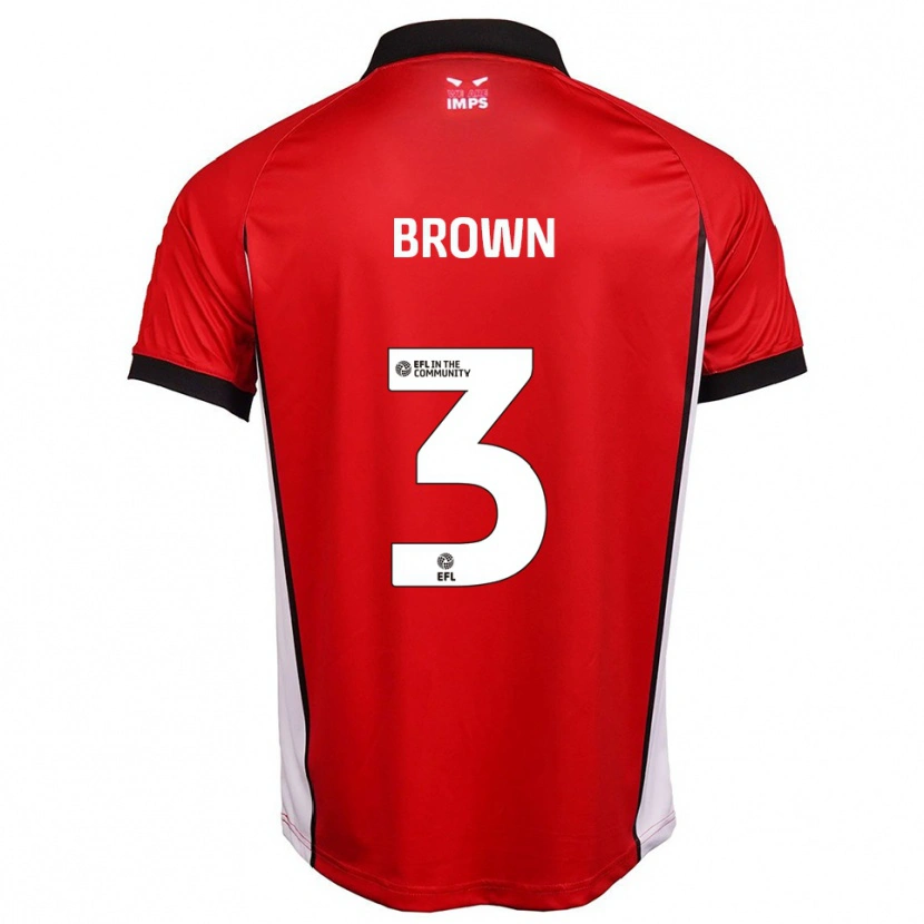 Danxen Heren Jaden Brown #3 Rood Wit Thuisshirt Thuistenue 2025/26 T-Shirt België