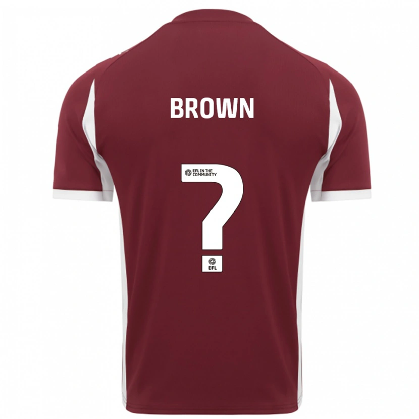 Danxen Heren Eden Brown #0 Bordeauxrood Wit Thuisshirt Thuistenue 2025/26 T-Shirt België