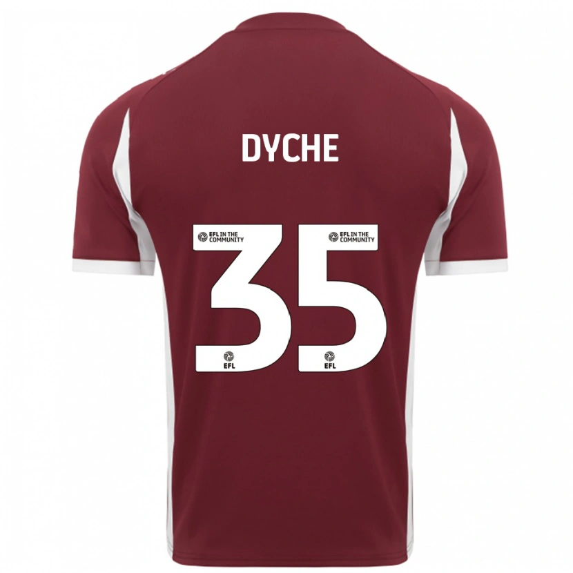 Danxen Heren Max Dyche #35 Bordeauxrood Wit Thuisshirt Thuistenue 2025/26 T-Shirt België