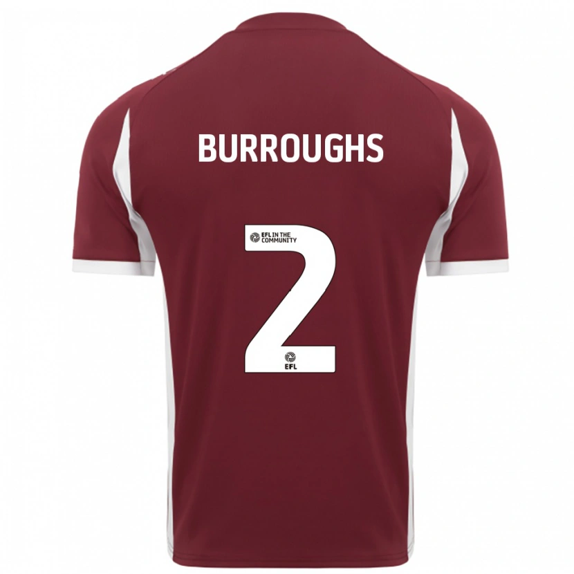 Danxen Heren Jack Burroughs #2 Bordeauxrood Wit Thuisshirt Thuistenue 2025/26 T-Shirt België
