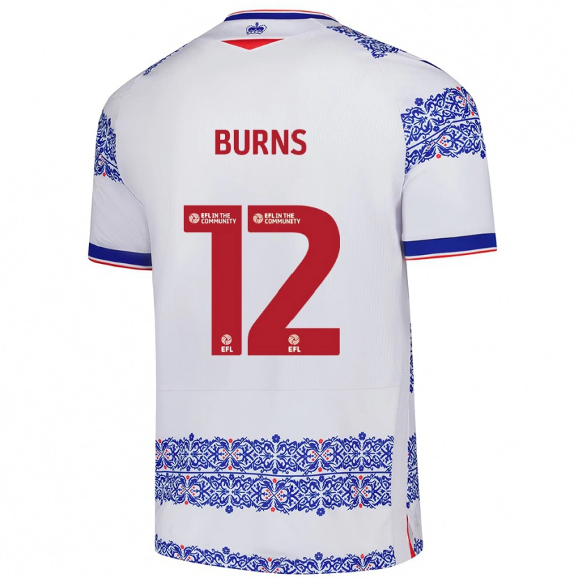 Danxen Heren Finley Burns #12 Wit Blauw Thuisshirt Thuistenue 2025/26 T-Shirt België