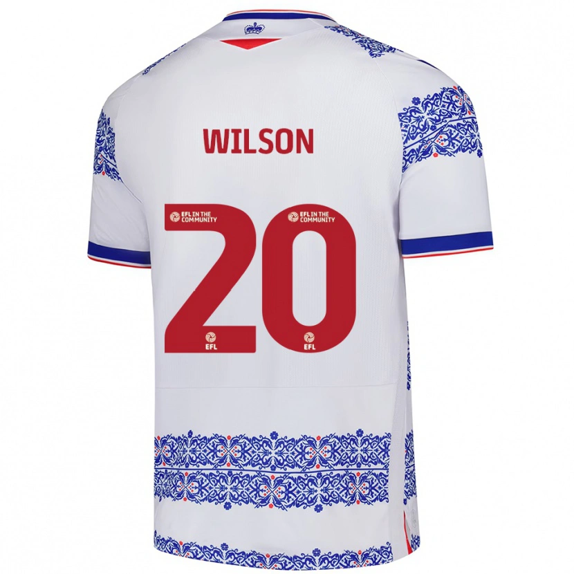 Danxen Heren Georgia Wilson #20 Wit Blauw Thuisshirt Thuistenue 2025/26 T-Shirt België