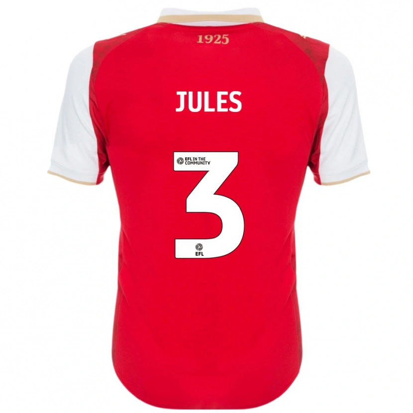 Danxen Heren Zak Jules #3 Rood Wit Thuisshirt Thuistenue 2025/26 T-Shirt België