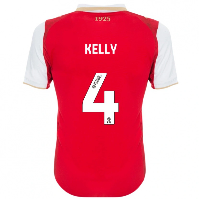 Danxen Heren Liam Kelly #4 Rood Wit Thuisshirt Thuistenue 2025/26 T-Shirt België