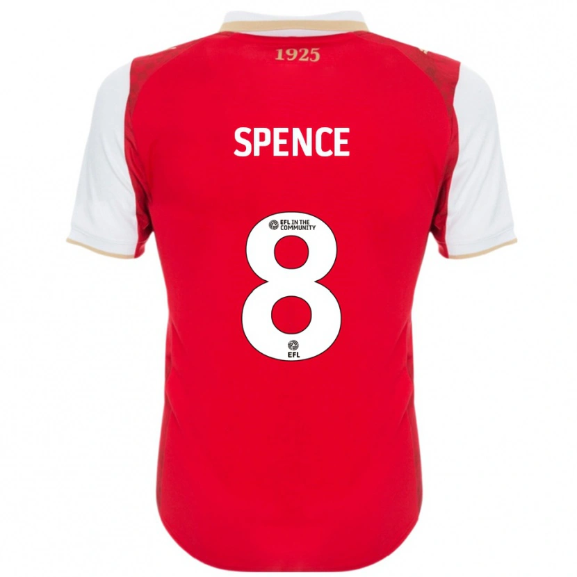 Danxen Heren Kian Spence #8 Rood Wit Thuisshirt Thuistenue 2025/26 T-Shirt België