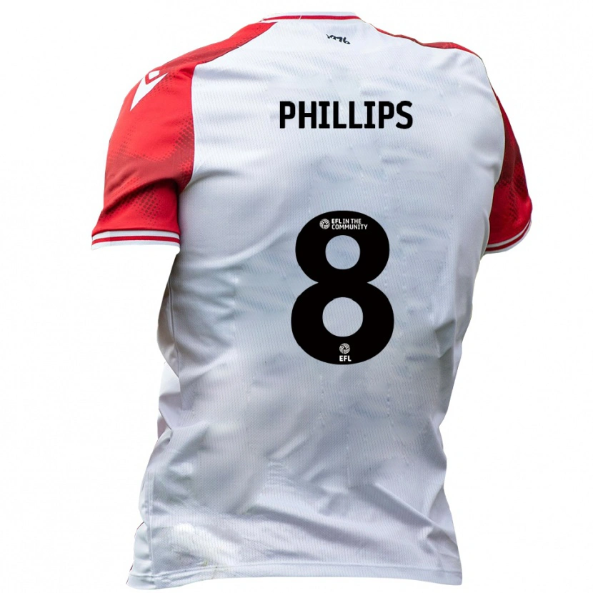 Danxen Heren Daniel Phillips #8 Wit Rood Thuisshirt Thuistenue 2025/26 T-Shirt België