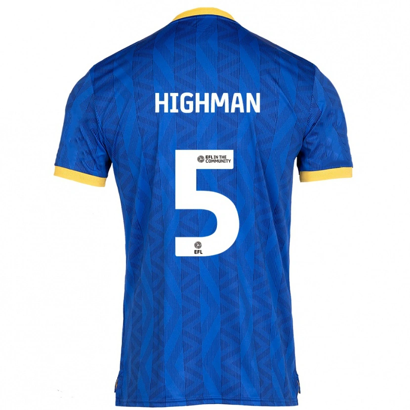 Danxen Heren Kelly Highman #5 Marine Geel Thuisshirt Thuistenue 2025/26 T-Shirt België