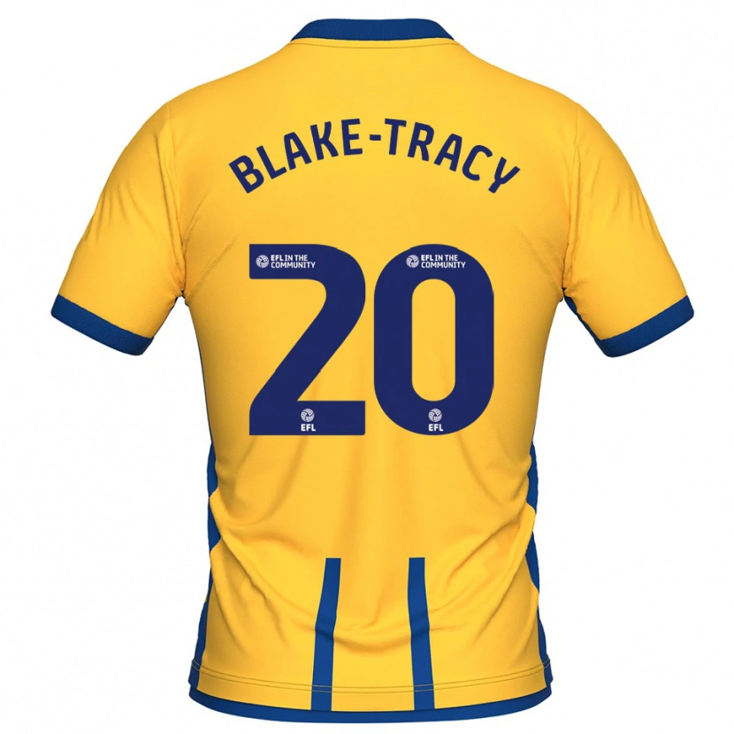 Danxen Heren Frazer Blake-Tracy #20 Geel Blauw Thuisshirt Thuistenue 2025/26 T-Shirt België