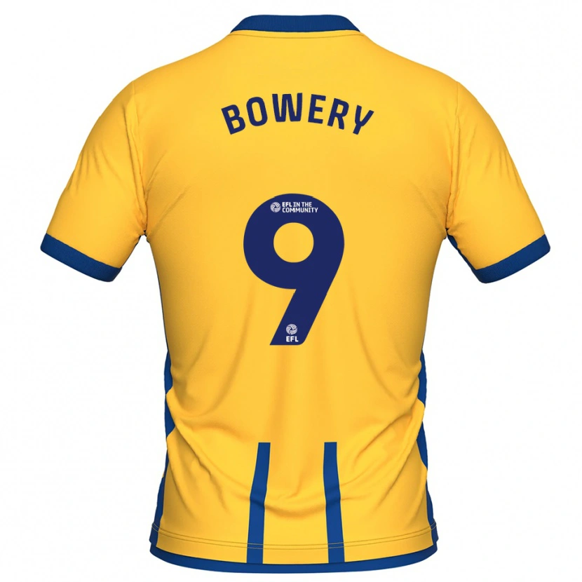 Danxen Heren Jordan Bowery #9 Geel Blauw Thuisshirt Thuistenue 2025/26 T-Shirt België