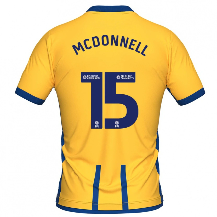 Danxen Heren Jamie Mcdonnell #15 Geel Blauw Thuisshirt Thuistenue 2025/26 T-Shirt België