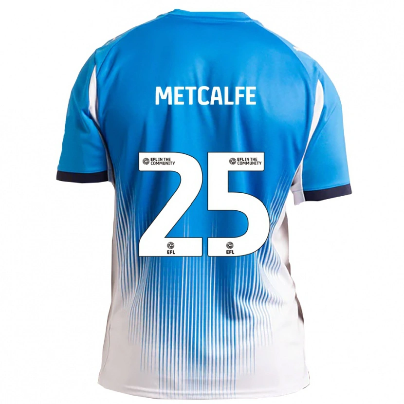 Danxen Heren Max Metcalfe #25 Blauw Wit Thuisshirt Thuistenue 2025/26 T-Shirt België