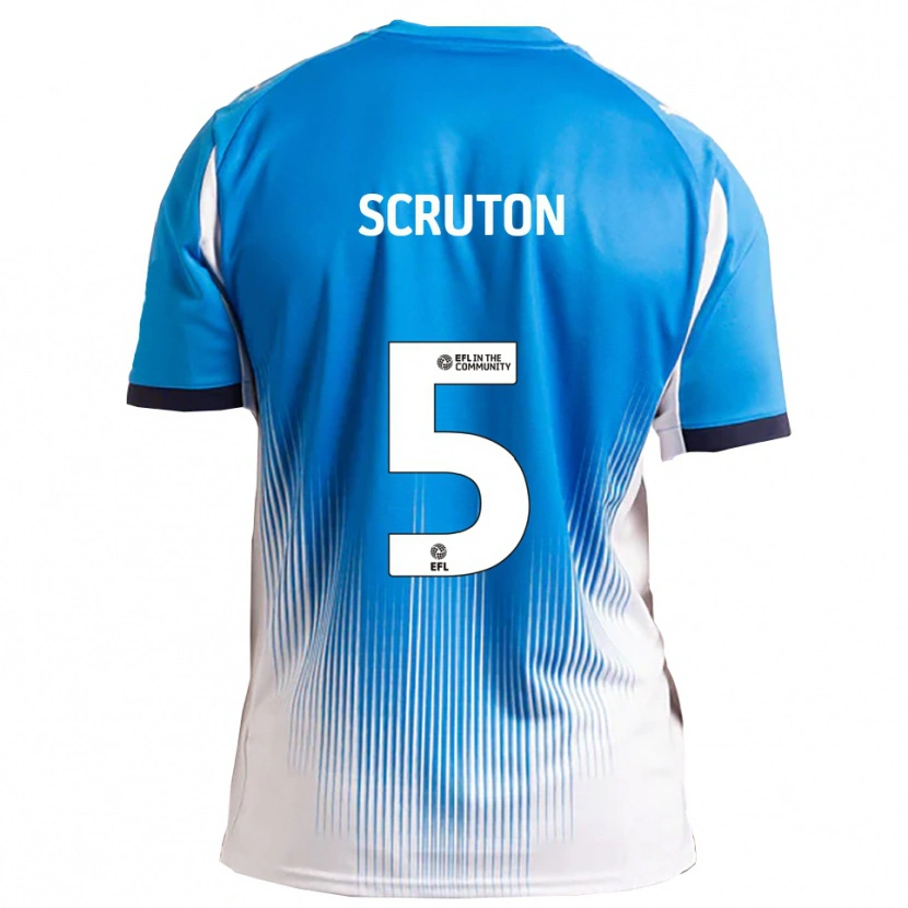 Danxen Heren Callum Scruton #5 Blauw Wit Thuisshirt Thuistenue 2025/26 T-Shirt België