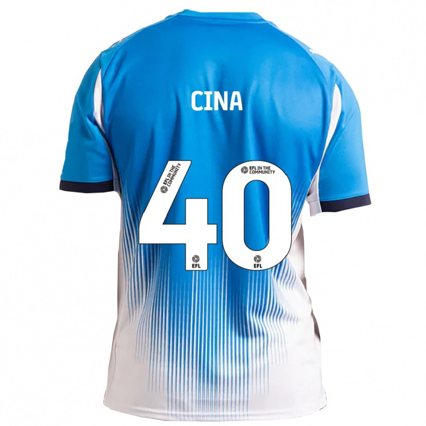 Danxen Heren Bruno Cina #40 Blauw Wit Thuisshirt Thuistenue 2025/26 T-Shirt België