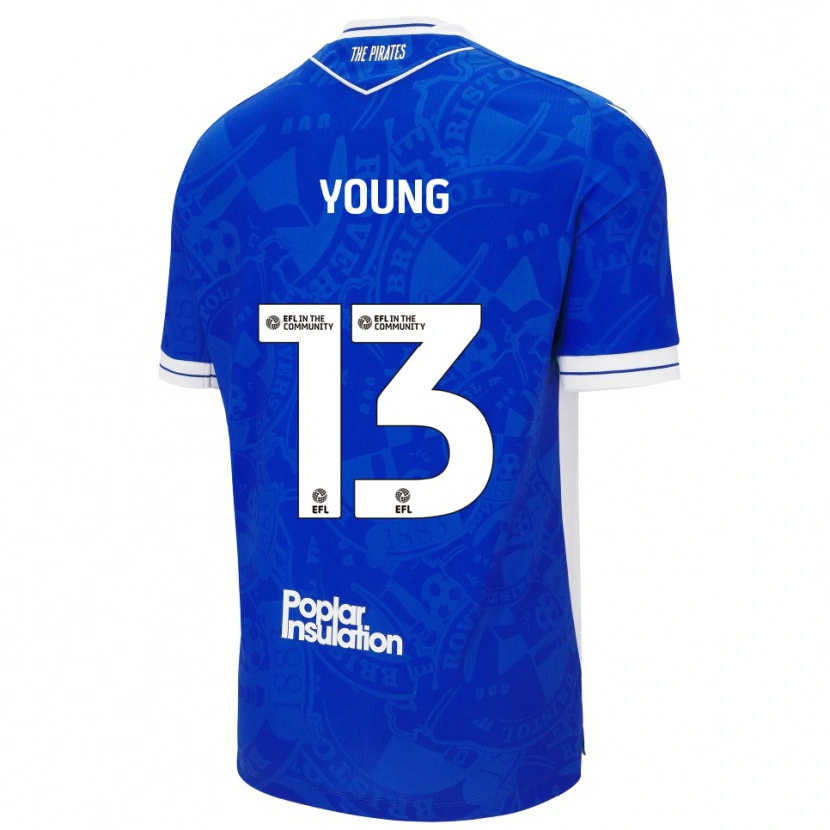 Danxen Heren Brad Young #13 Blauw Wit Thuisshirt Thuistenue 2025/26 T-Shirt België