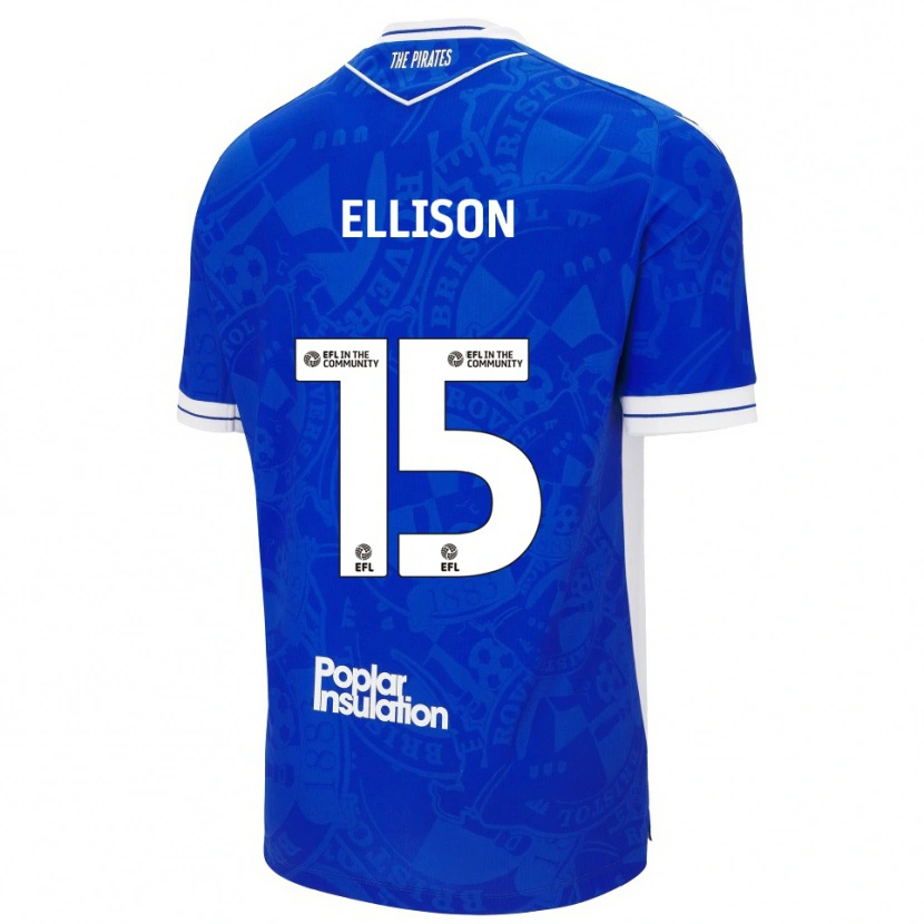 Danxen Heren Dan Ellison #15 Blauw Wit Thuisshirt Thuistenue 2025/26 T-Shirt België