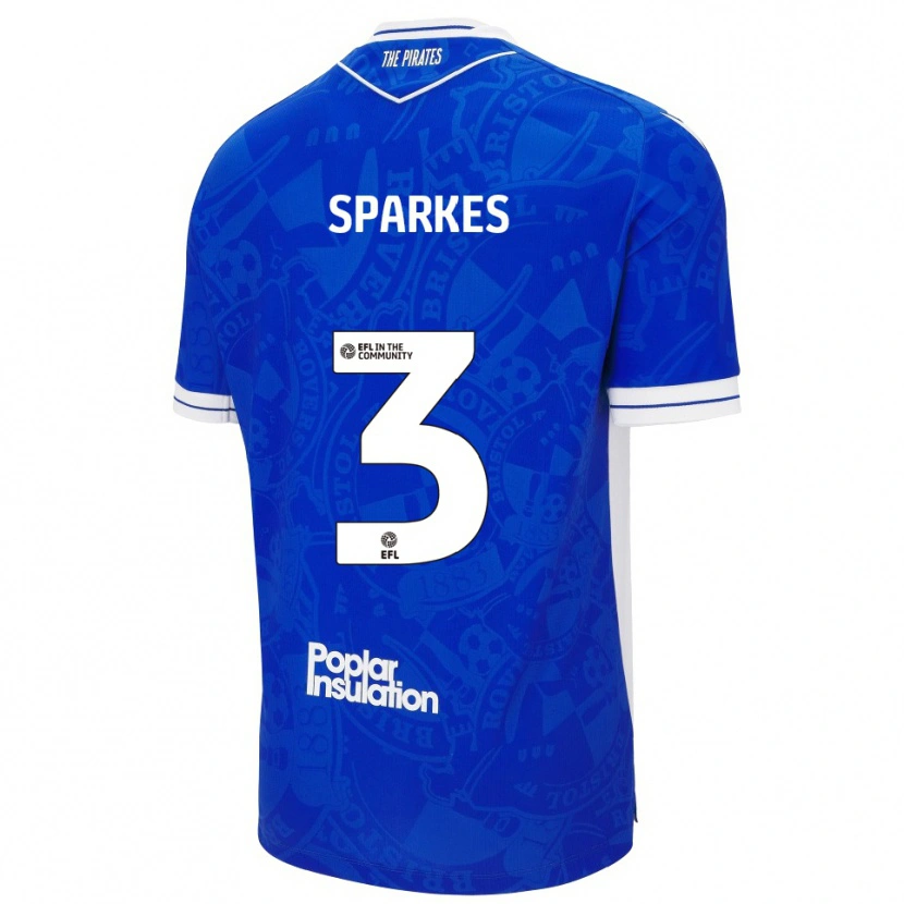 Danxen Heren Jack Sparkes #3 Blauw Wit Thuisshirt Thuistenue 2025/26 T-Shirt België